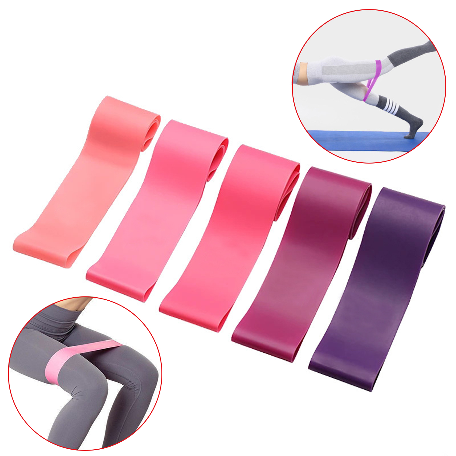 Fitness Expander Resistance Bands Yoga Gym Bands Resistance with 10LB-40LB Portable Fitness Workout Equipment Rubber 