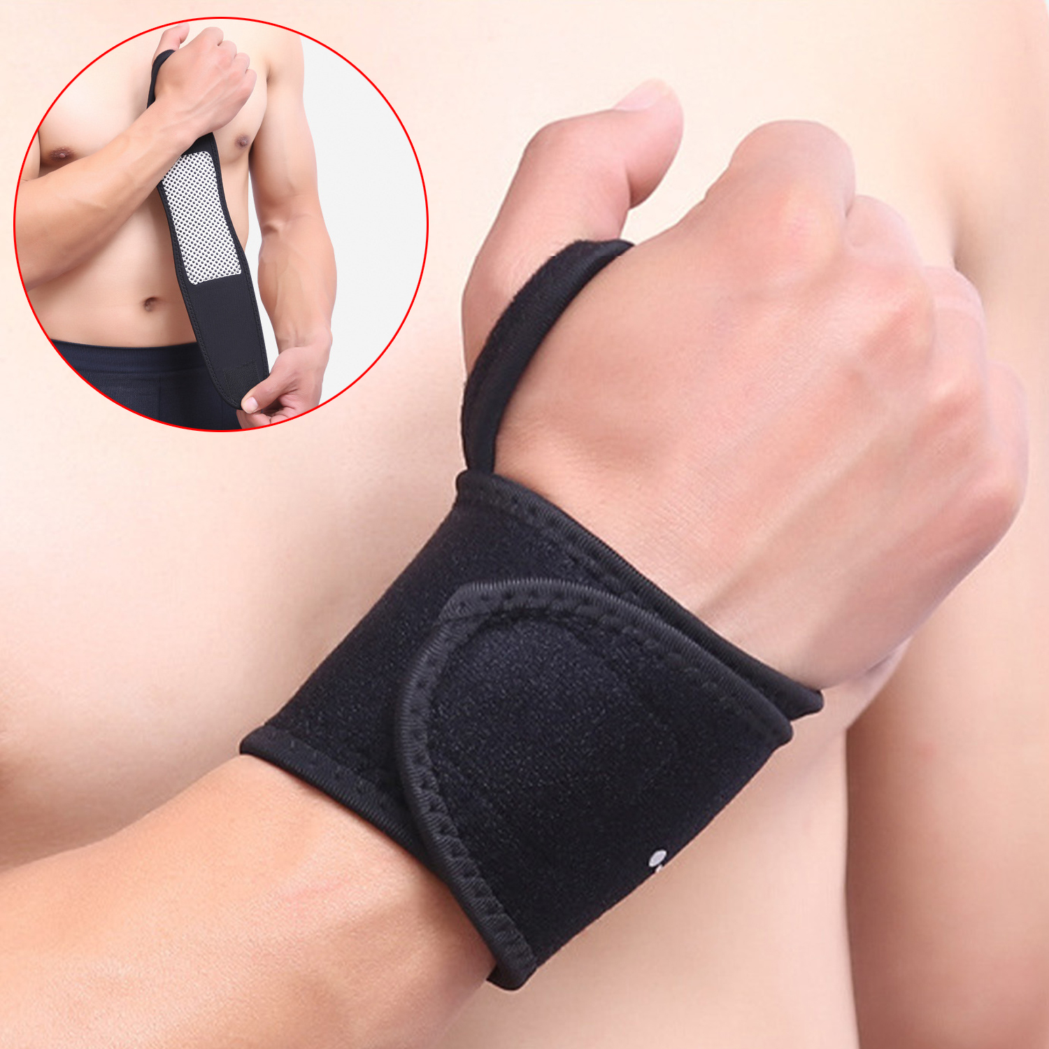 Wrist Support Brace Adjustable Wrist Strap Magnetic Wrist Brace for Sports Protecting