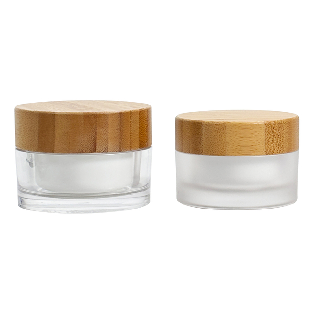 Acrylic Cream Jar with Bamboo Lid