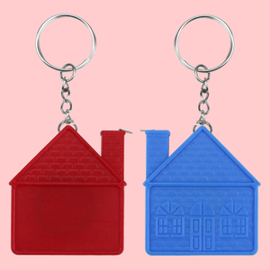 House-shaped Keychain Tape Measure