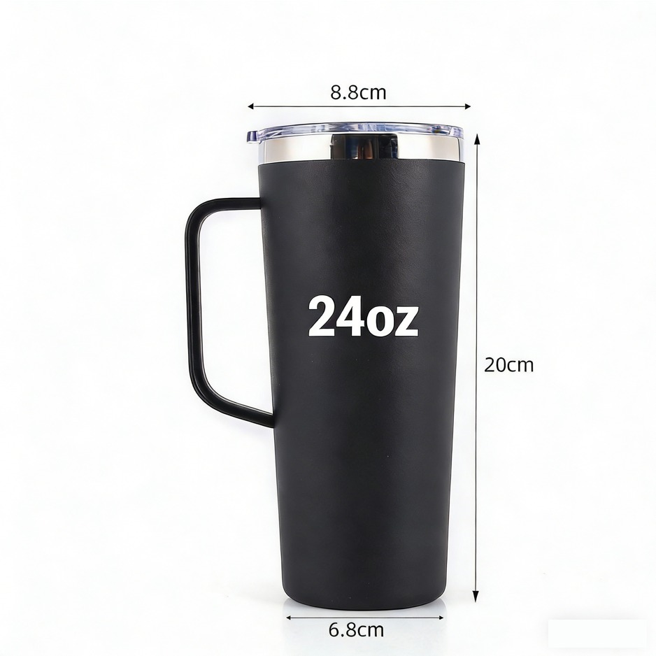24oz Custom Logo Stainless Steel Tumbler Double-walled Insulated Travel Mug