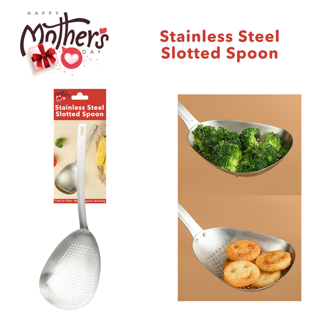 Stainless Steel Slotted Spoon Multi-purpose Kitchen Slotted Strainer Spoon