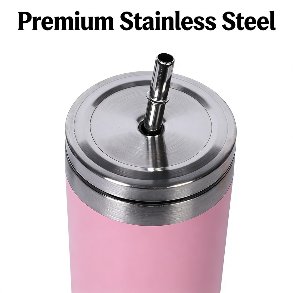 20oz Stainless Steel Straw Tumbler Custom Logo Insulated Drinkware