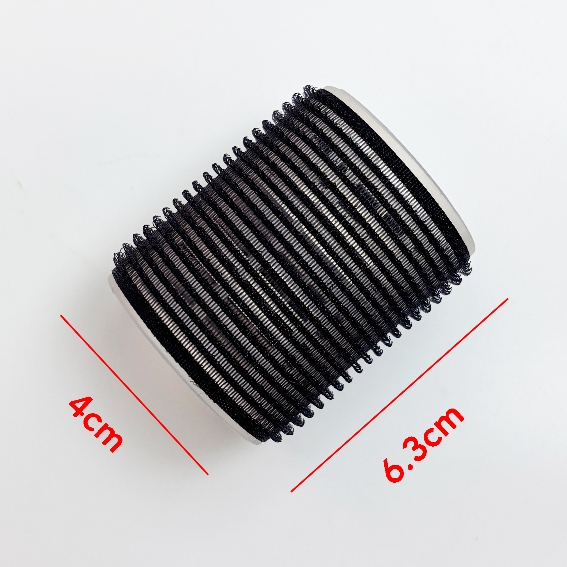 Set of 3 Black Self-grip Hair Rollers Ventilated Mesh Hair Curlers