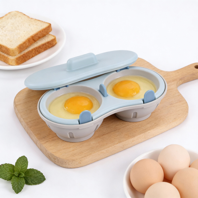 Mother's Day 2-cavity Microwave Egg Cooker