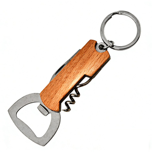 Wood-handle 4-in-1 Multi-tool Keychain