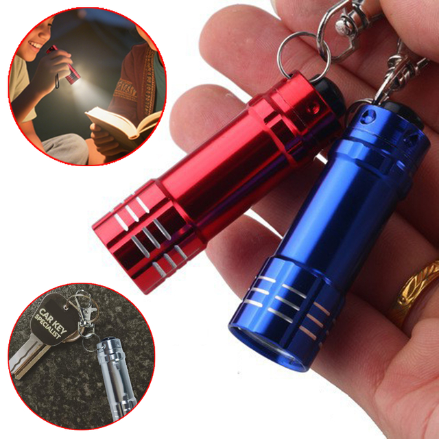 Keychain Flashlight Aluminum Multi-color Keyring LED Flashlight