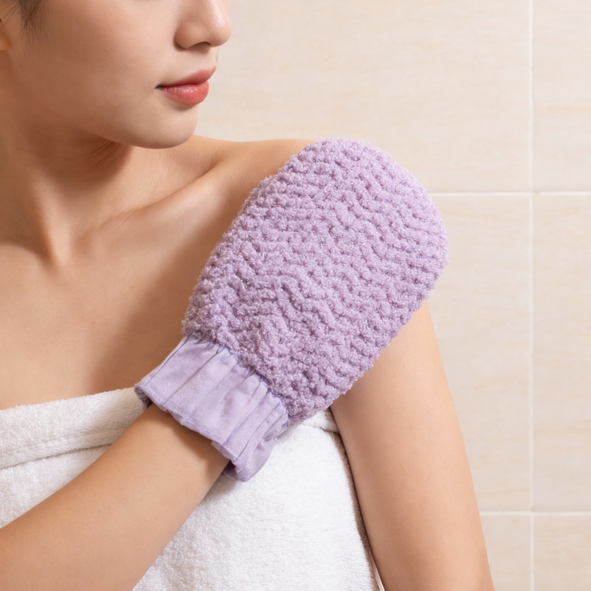 4-piece Travel Bath Accessories Set Mickey-shaped Bath Sponge