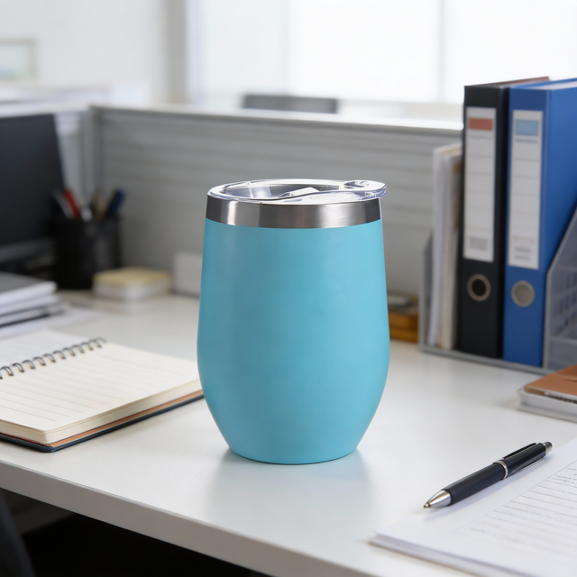 12oz Stainless Steel Wine Tumbler Turquoise Insulated Drinkware