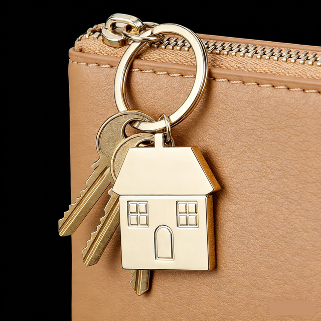 House-shaped Keychain Custom Logo Keychain