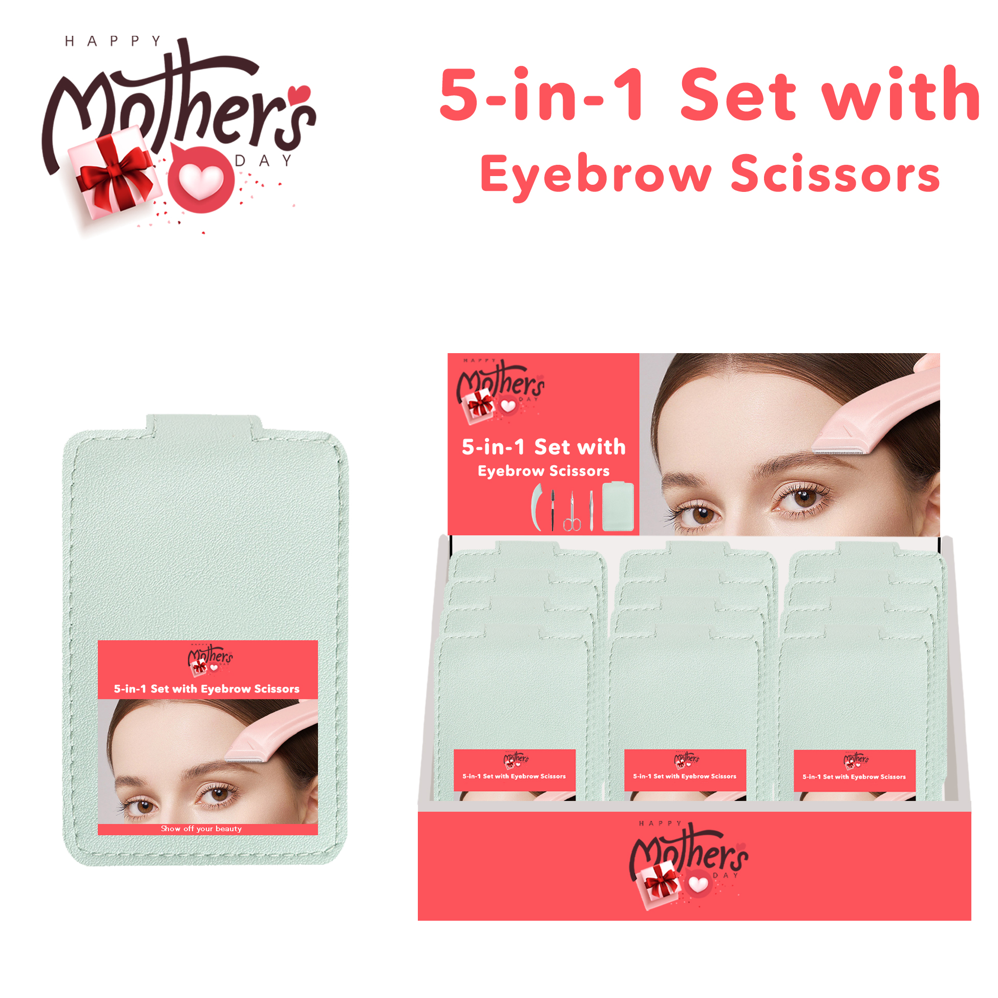 5-in-1 Eyebrow Grooming Set with Scissors