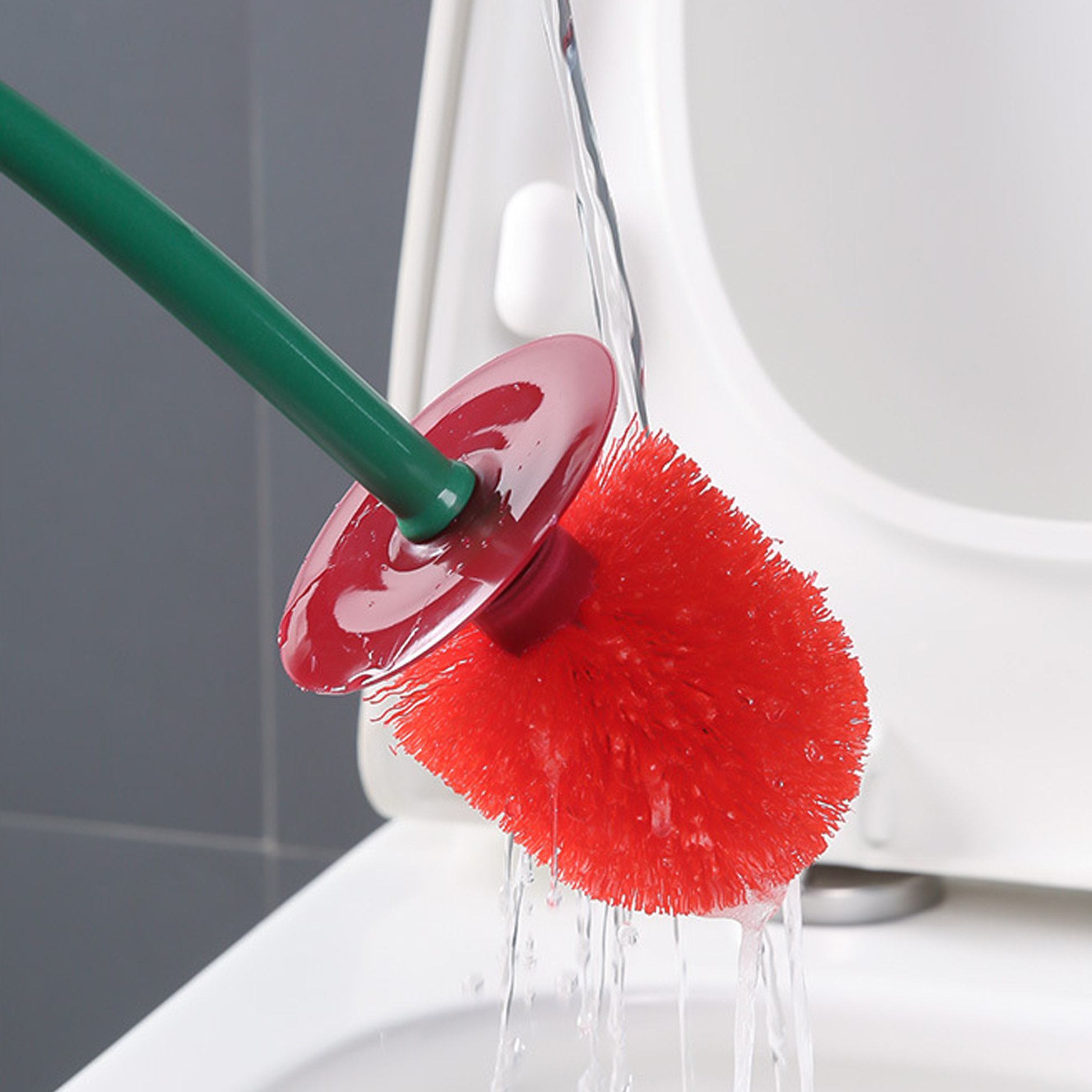 Cute Cherry Toilet Brush with Holder