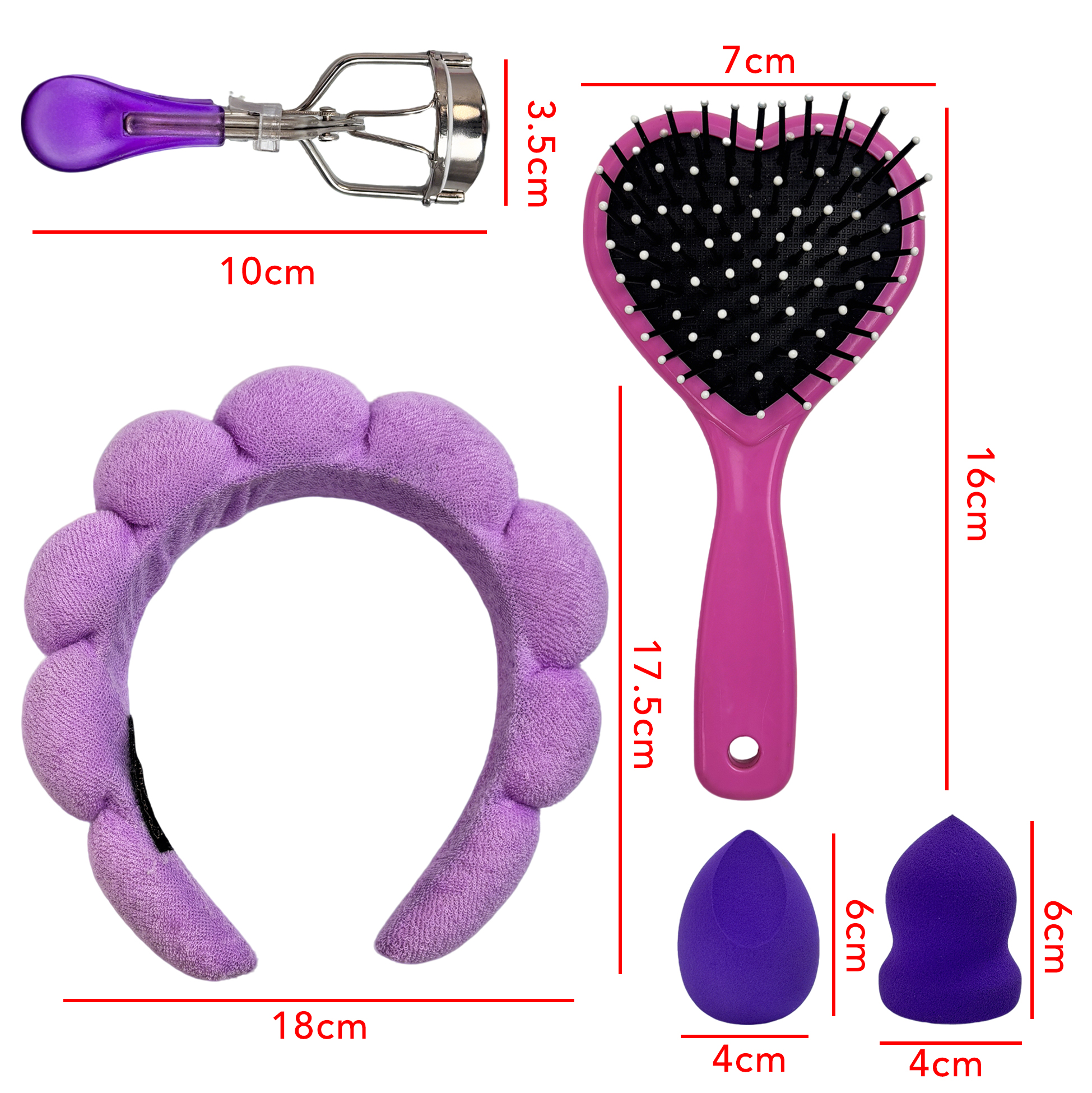 Set of 5 Purple Beauty Accessory Set