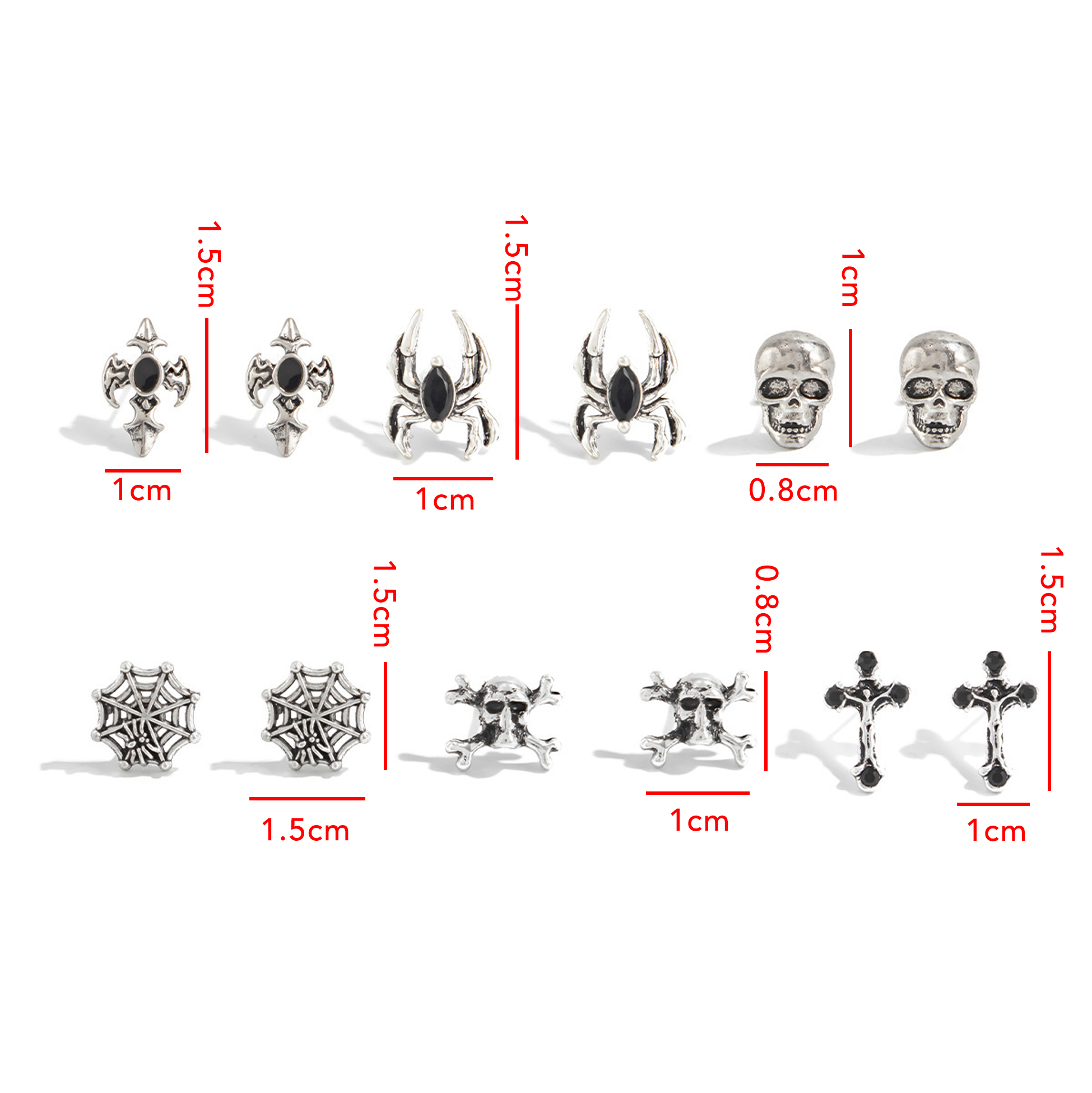 6 Pairs Halloween Earrings Set for Women