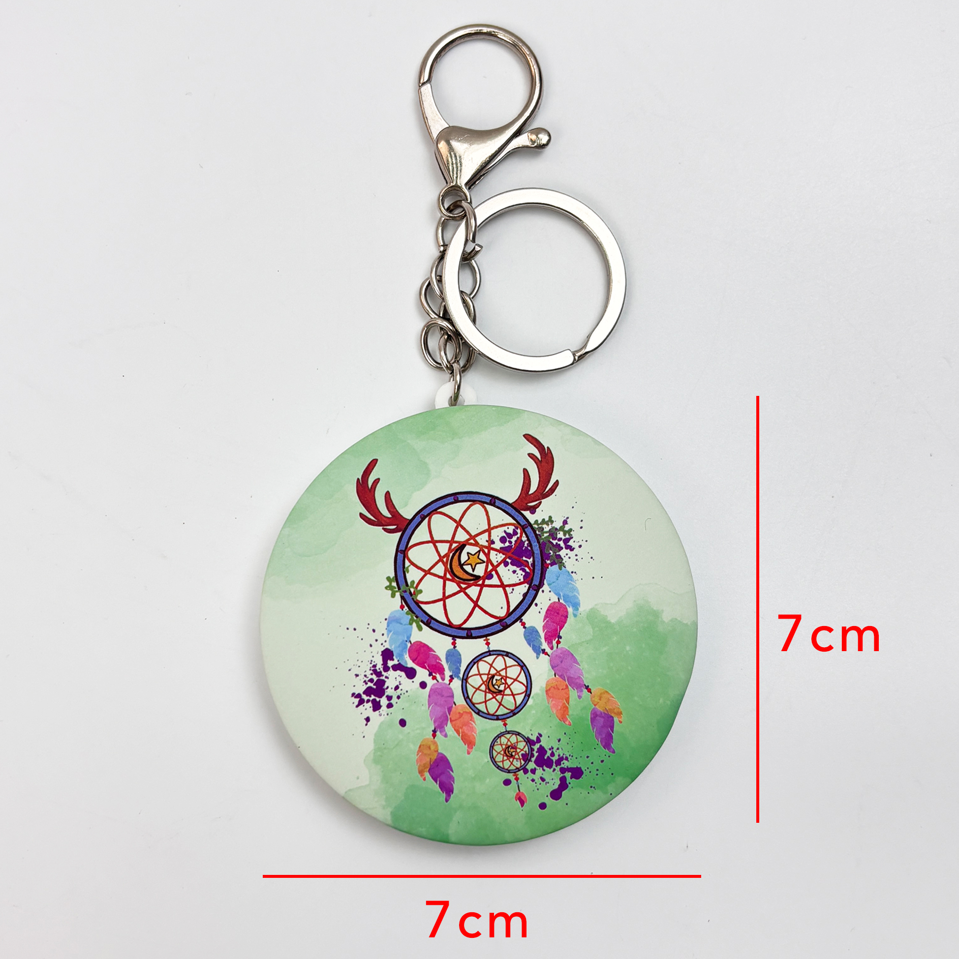 Green Watercolor Dreamcatcher Compact Mirror