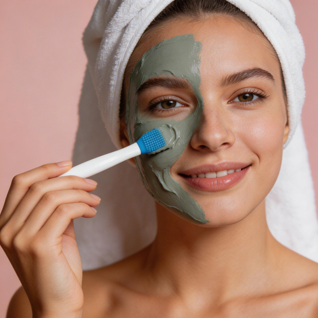 Silicone Face Mask Brush Blue Silicone Lip Exfoliator