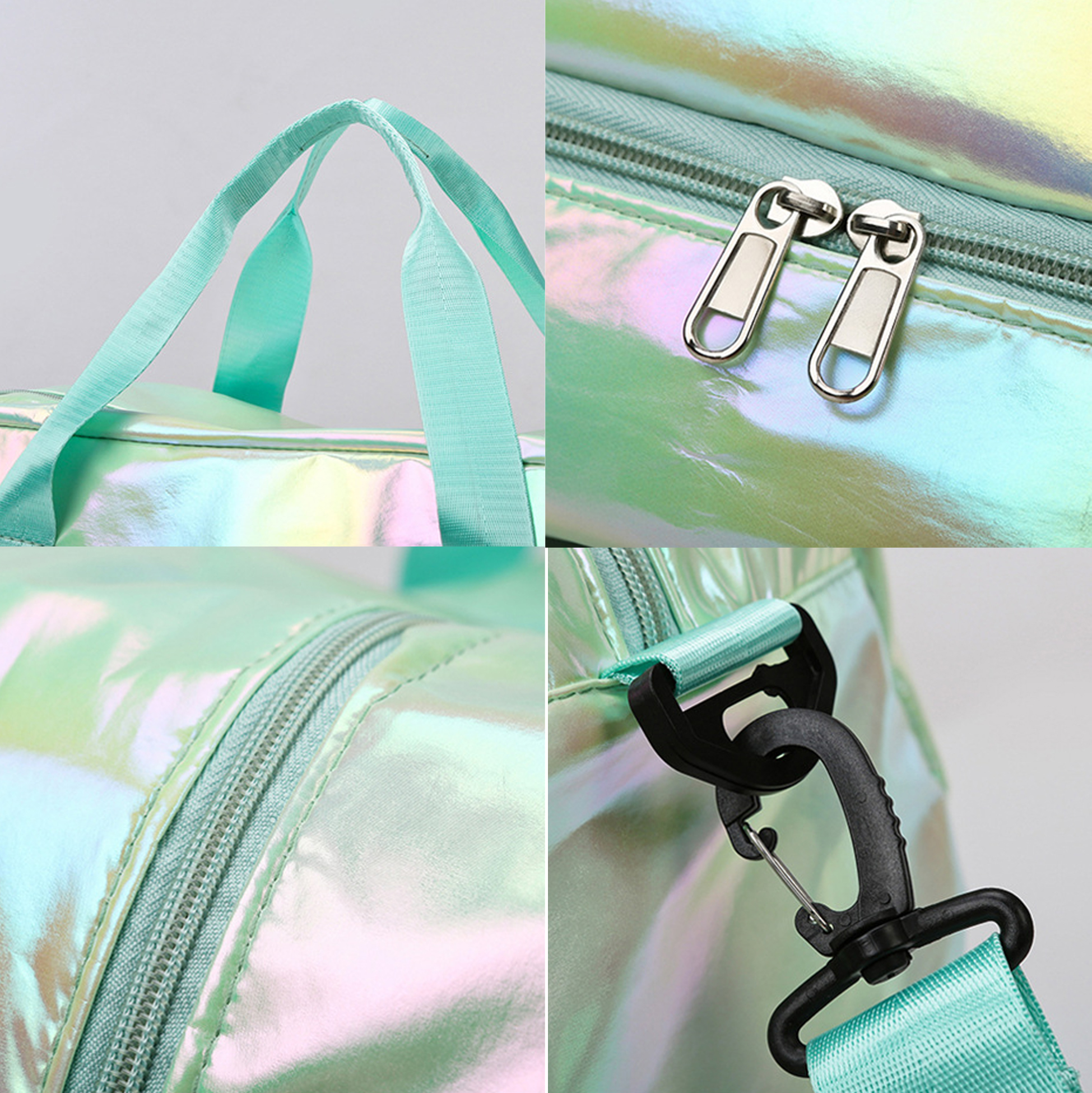 Holographic Duffle Bag, Large Waterproof Sports Gym Bag