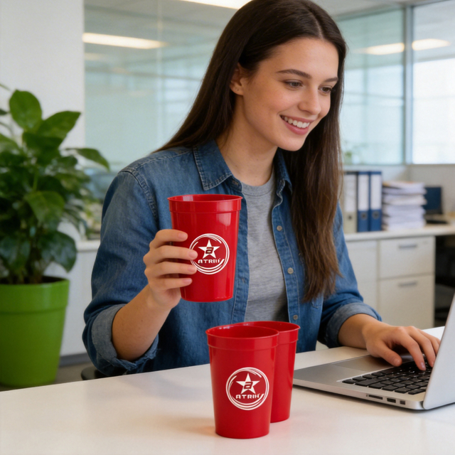 ATRIH 12oz Reusable Plastic Party Cups