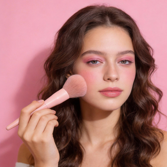 6-Piece Blush Pink Makeup Brush Set