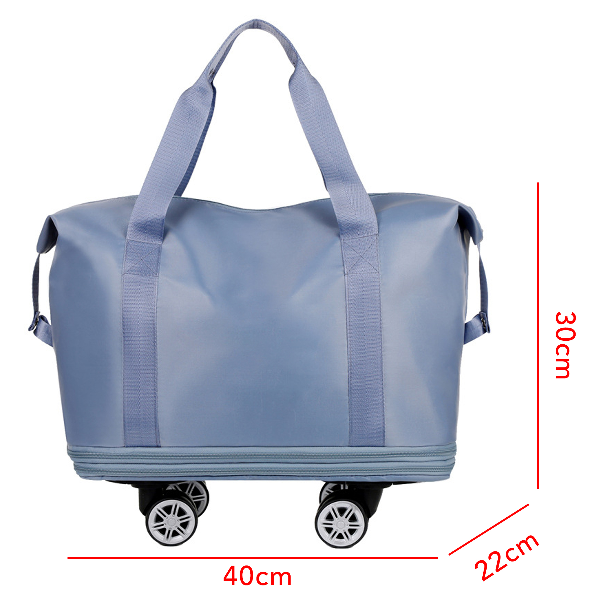 Expandable Rolling Duffle Bag Waterproof Travel Tote Bag with Wheels