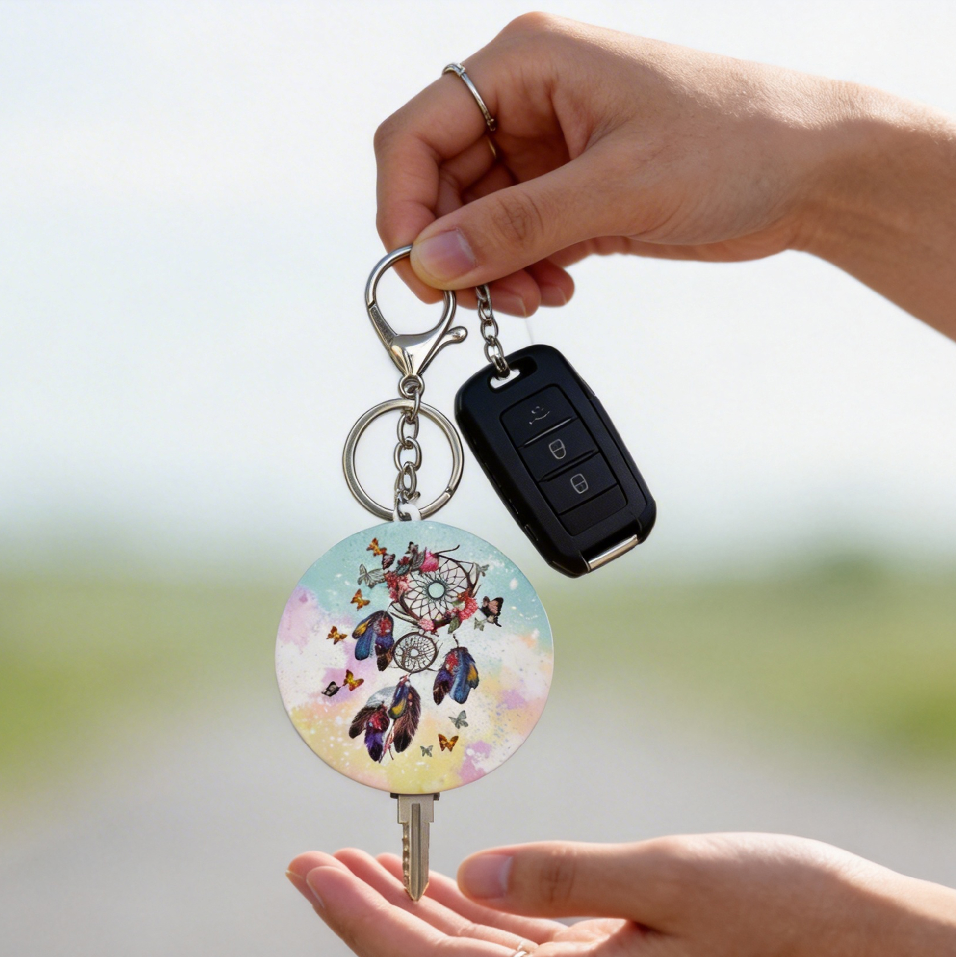 Pastel Dreamcatcher Print Compact Mirror