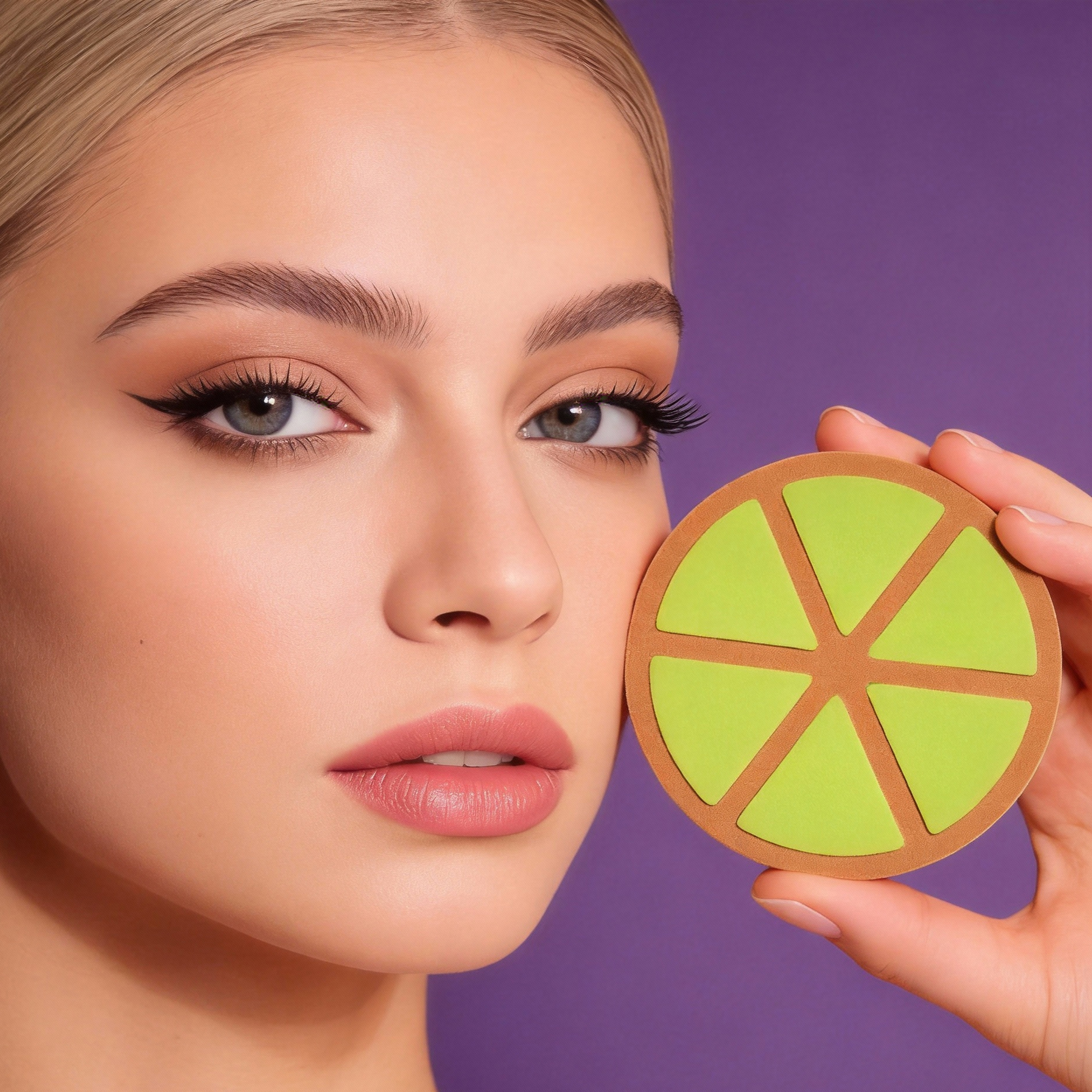 Set of 7 Fruit-shaped Facial Cleaning Puff