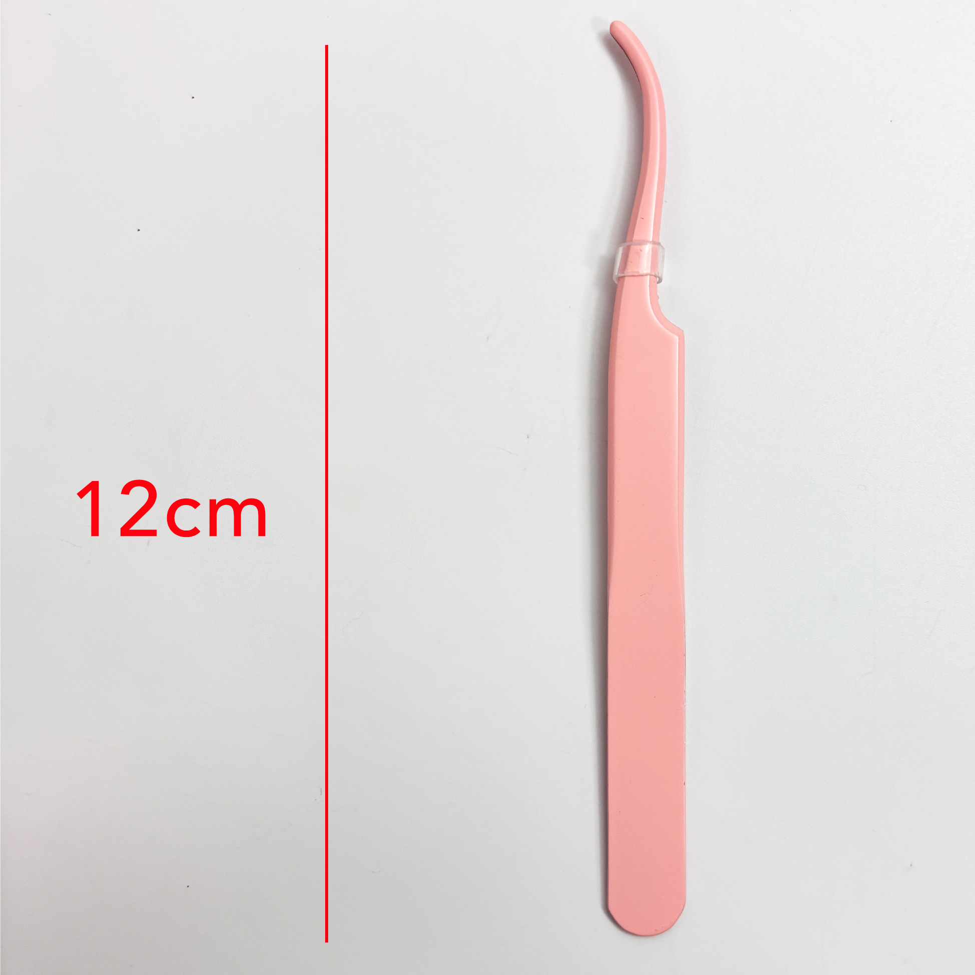 Pink Curved Tip Eyelash Tweezer