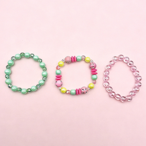 3Pcs Colorful Beaded Bracelets for Girls