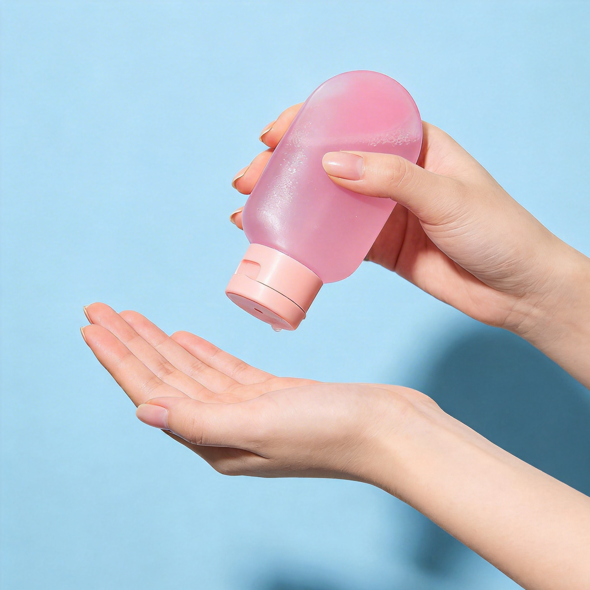 10 PCS Leak-Proof Toiletry Kit Pink Travel Bottles Set