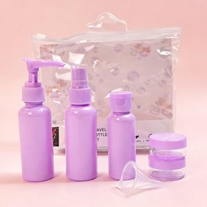 6 PCS Purple Travel Bottles Set
