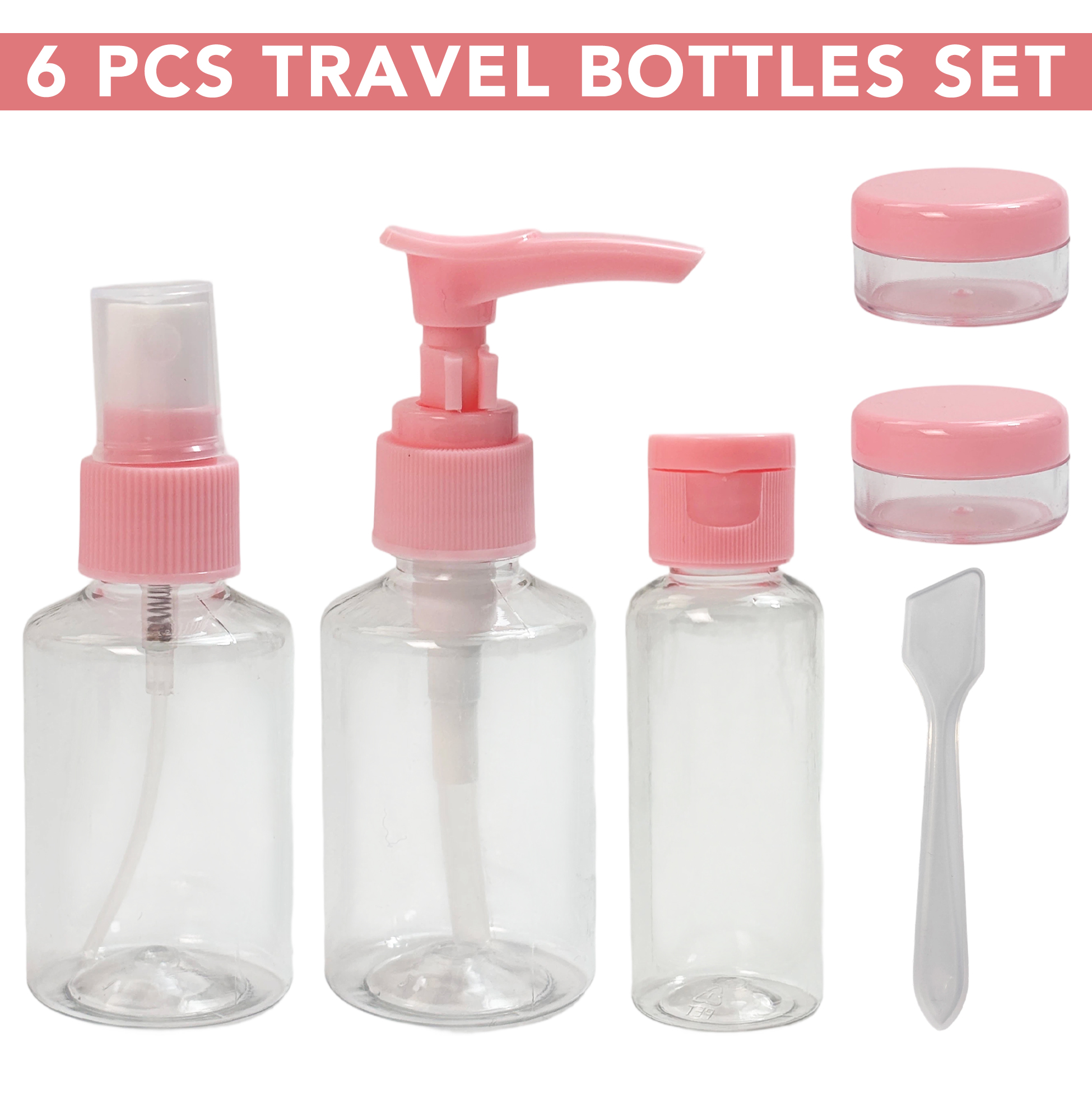 6 PCS Clear Travel Bottles Set