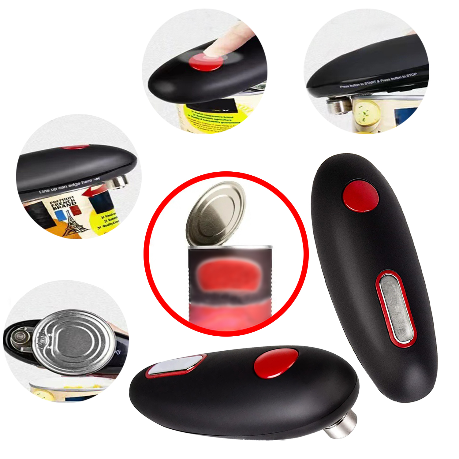 Electric Can Opener Automatic Bottle Opener Jar Can Tin Touch No Sharp Edges Handheld Jar Openers Kitchen Bar Tools