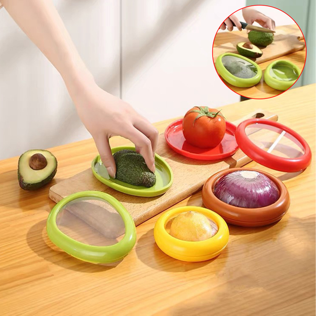 Kitchen Storage Box Fruit Vegetable Crisper Avocado Lemon Tomato Onion Fresh-Keeping For Container