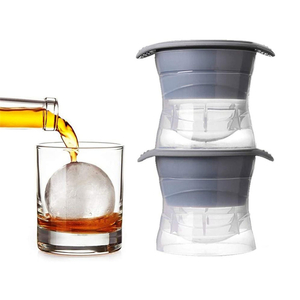 Round Ice Cube Mold 2 Pack Sphere Ice Maker Ball Molds Whiskey Ice Ball Molds Scotch Ice Sphere for Cocktails Drink