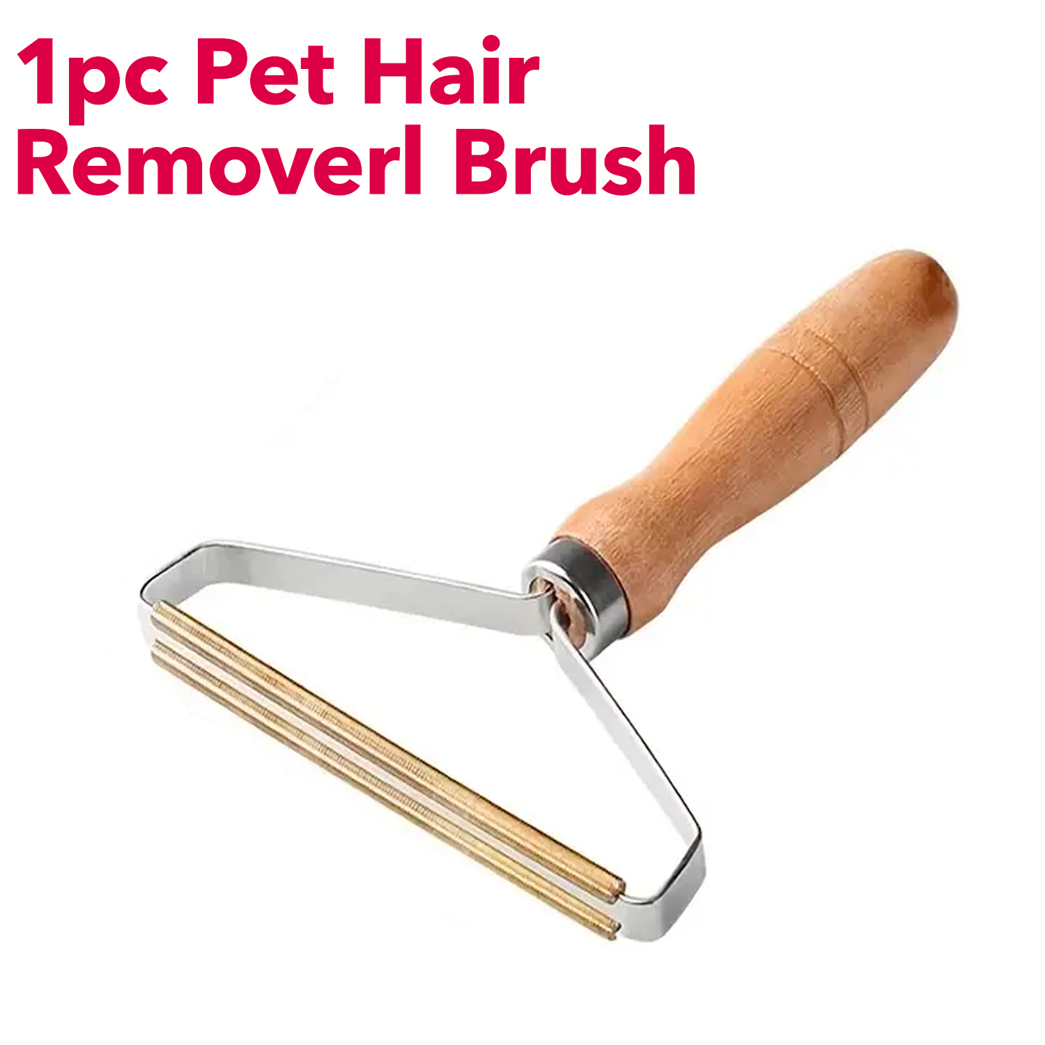 1 Pieces Pet Hair Remover Brush For Dog & Cat Dog Hair Removal Brush With Wood Handle For Clothes and Blankets
