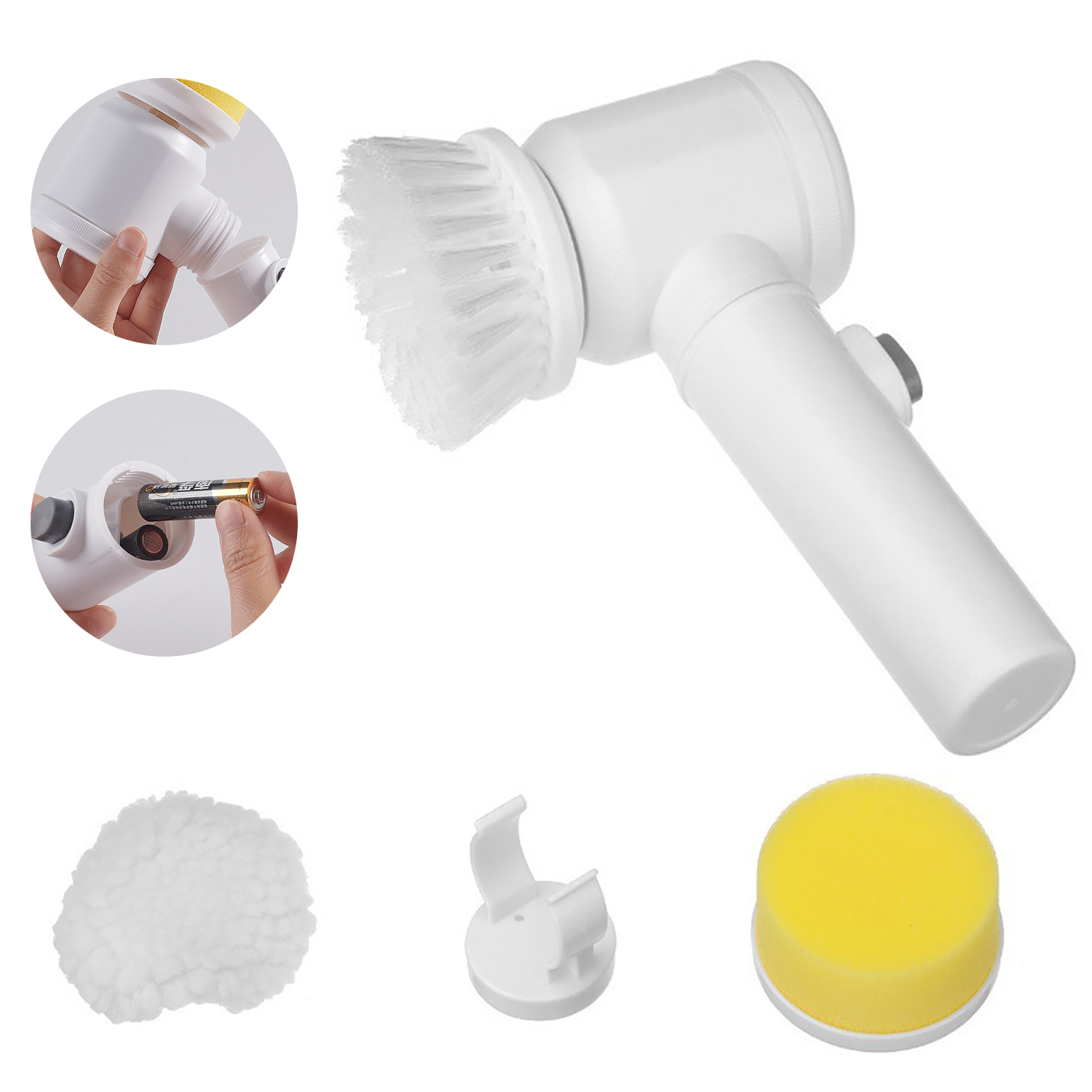 Handheld Bathtub Electric Brush Cleaner Scrubber for Kitchen Bathroom Cordless Cleaning Tool