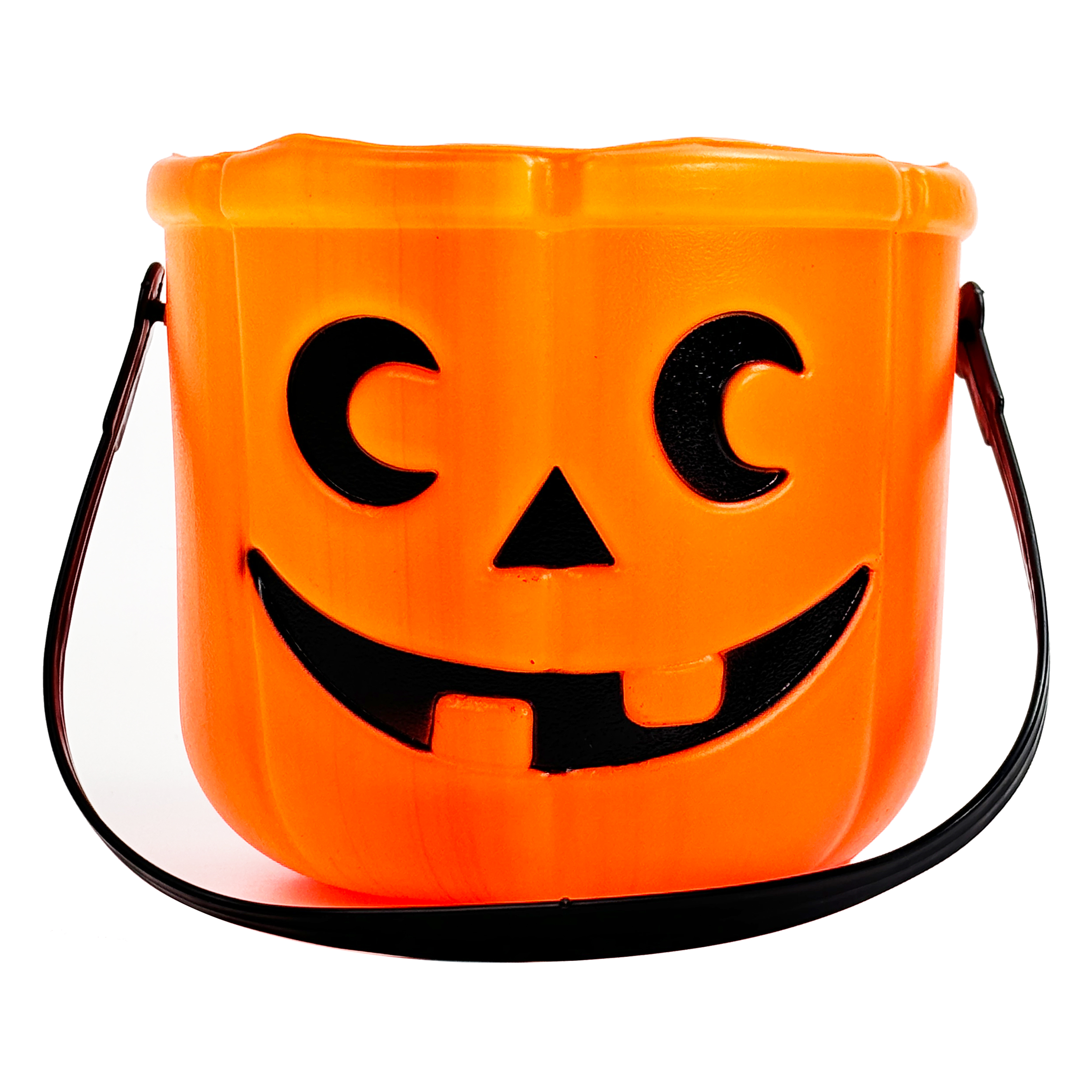 Halloween Pumpkin-Shaped Plastic Bucket Decoration
