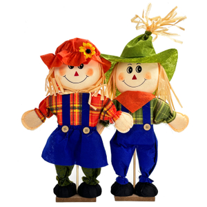 Pumpkin-Themed Scarecrow Decoration