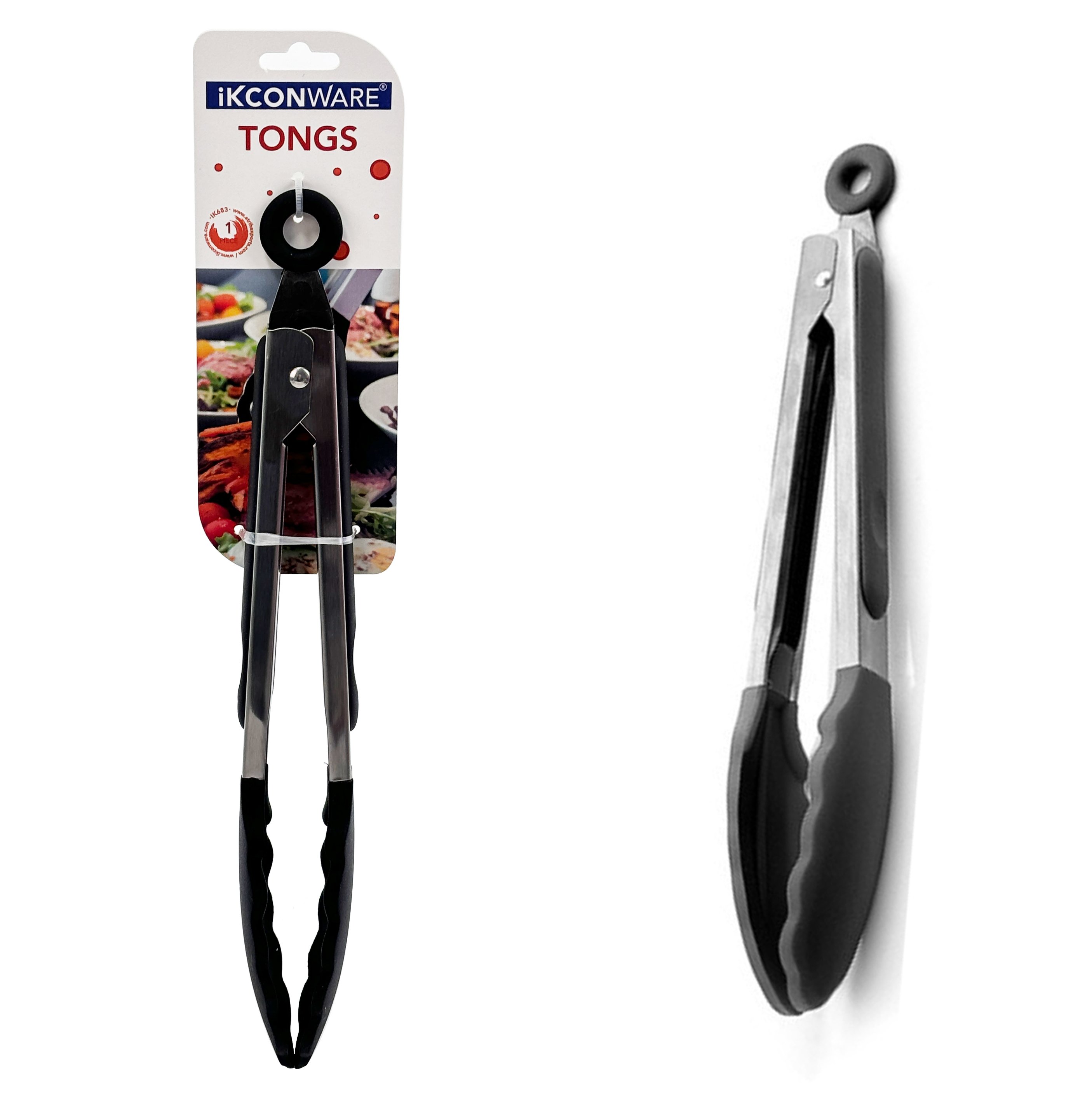 Heavy-Duty Stainless Steel Kitchen Tongs