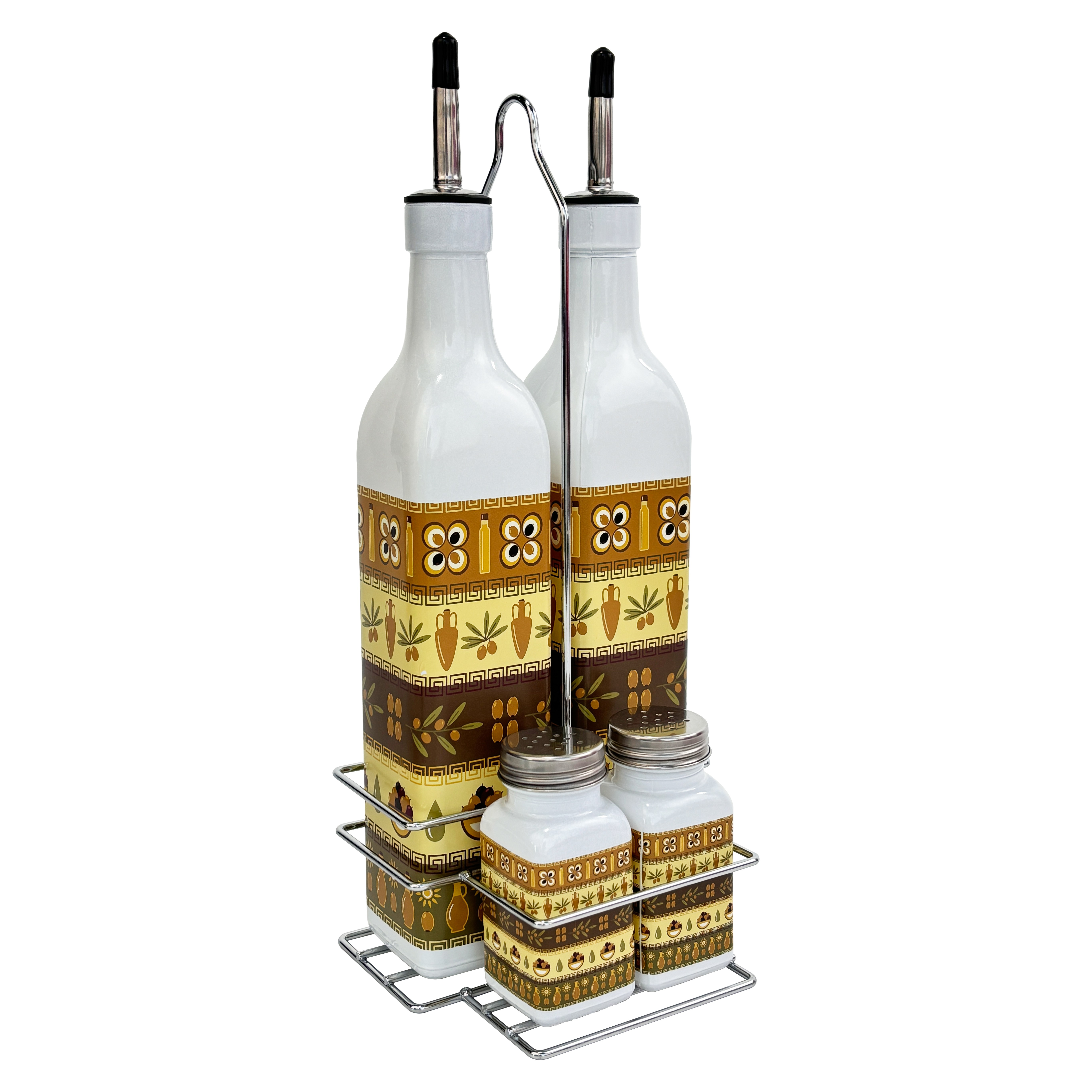 Elegant Ceramic Oil & Vinegar Cruet Set