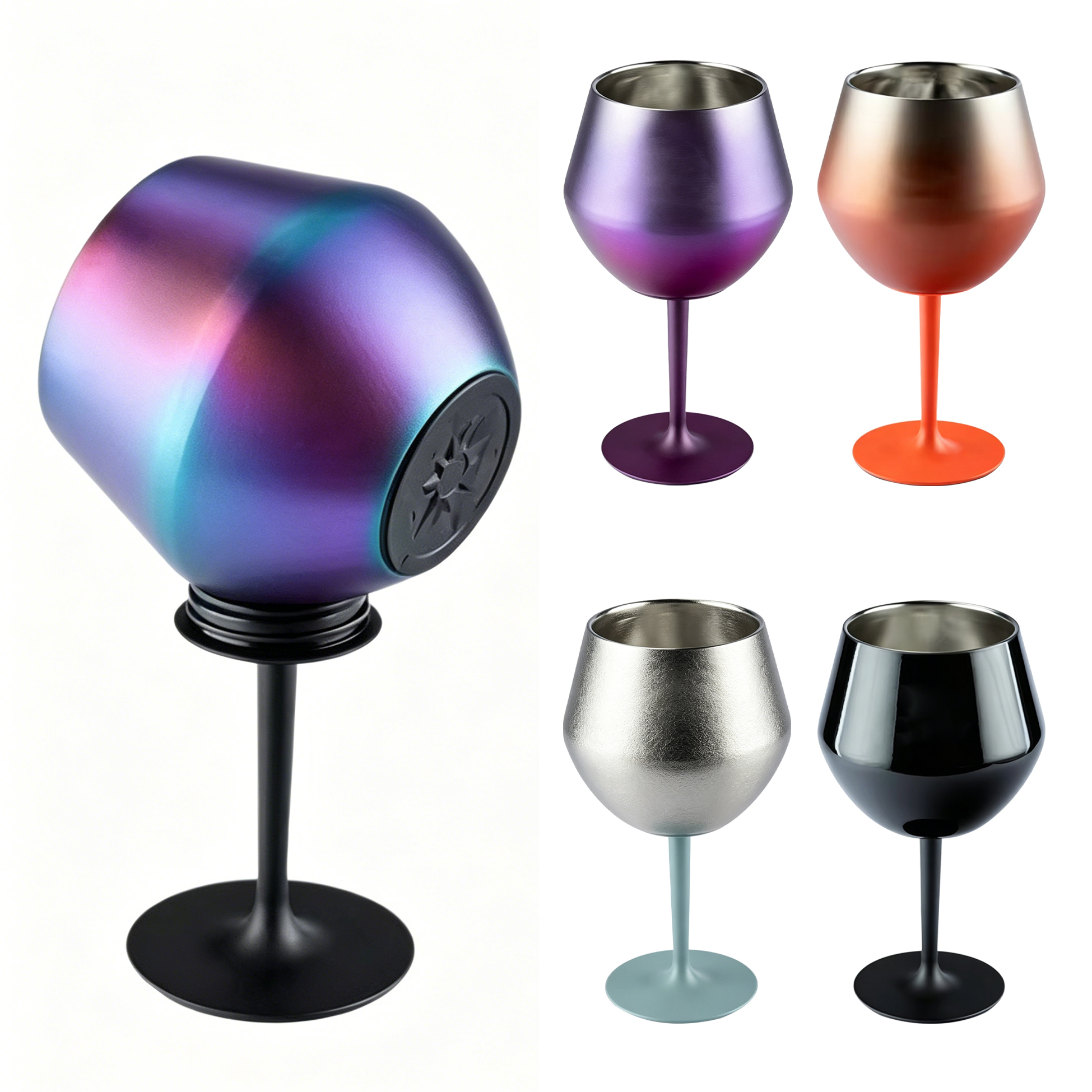 360ML Detachable Stainless Steel Wine Glass