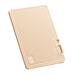 Non-Slip Plastic Cutting Board with Built-In Knife Sharpener & Garlic Grater