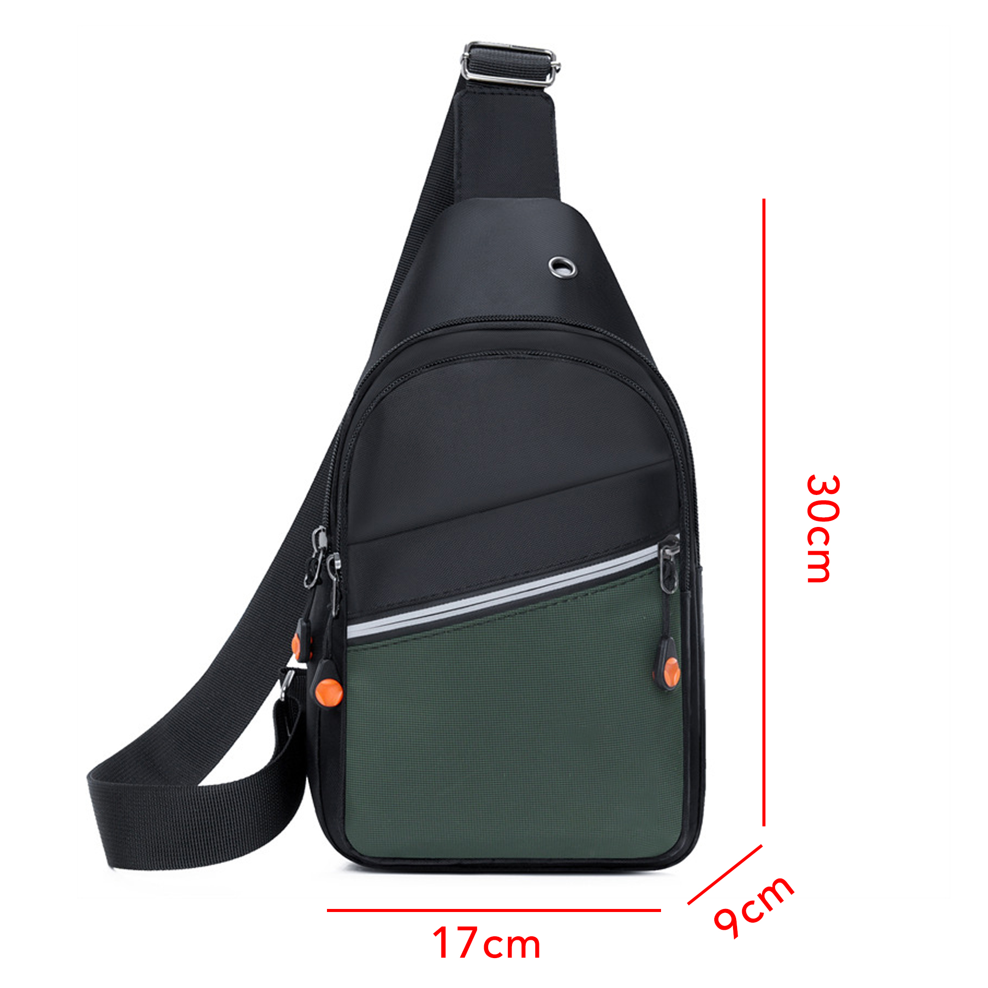 Waterproof Sling Bag Crossbody Backpack for Men, Lightweight Chest Shoulder Bag with Multiple Pockets