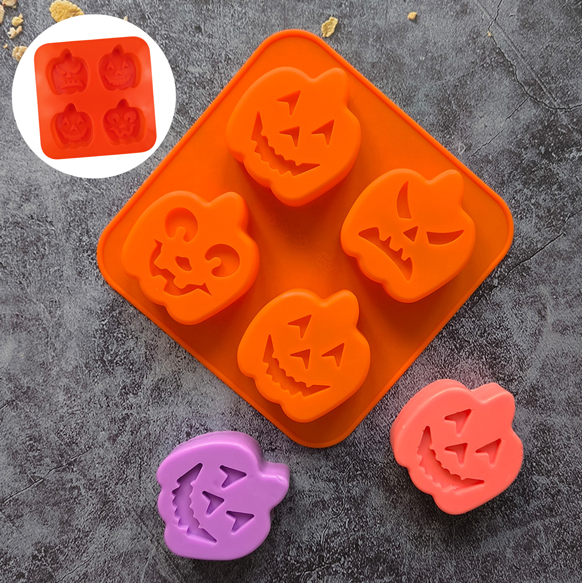 Halloween Pumpkin Shaped Silicone Molds