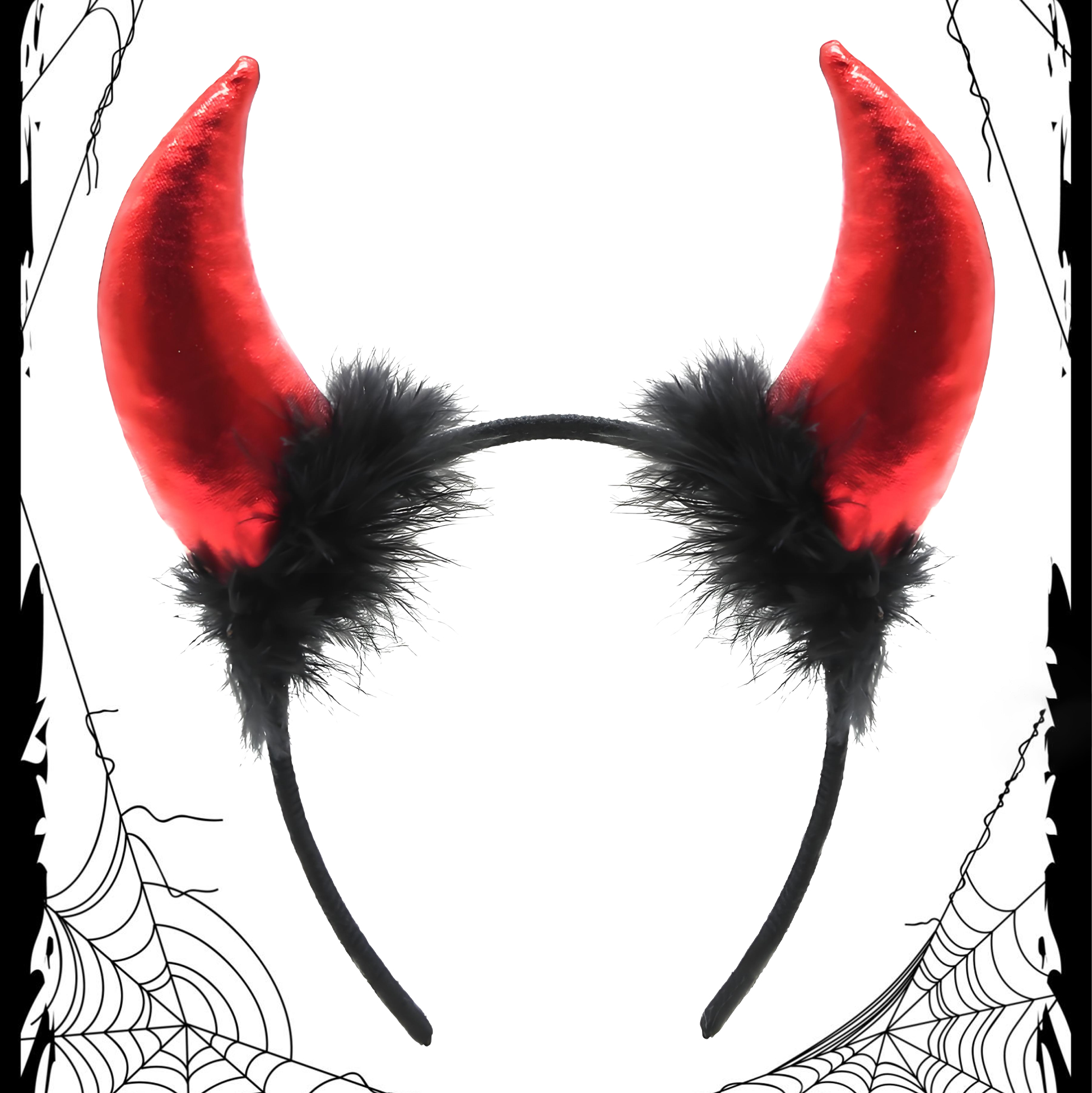 Devil Horns Headband with Furry Base