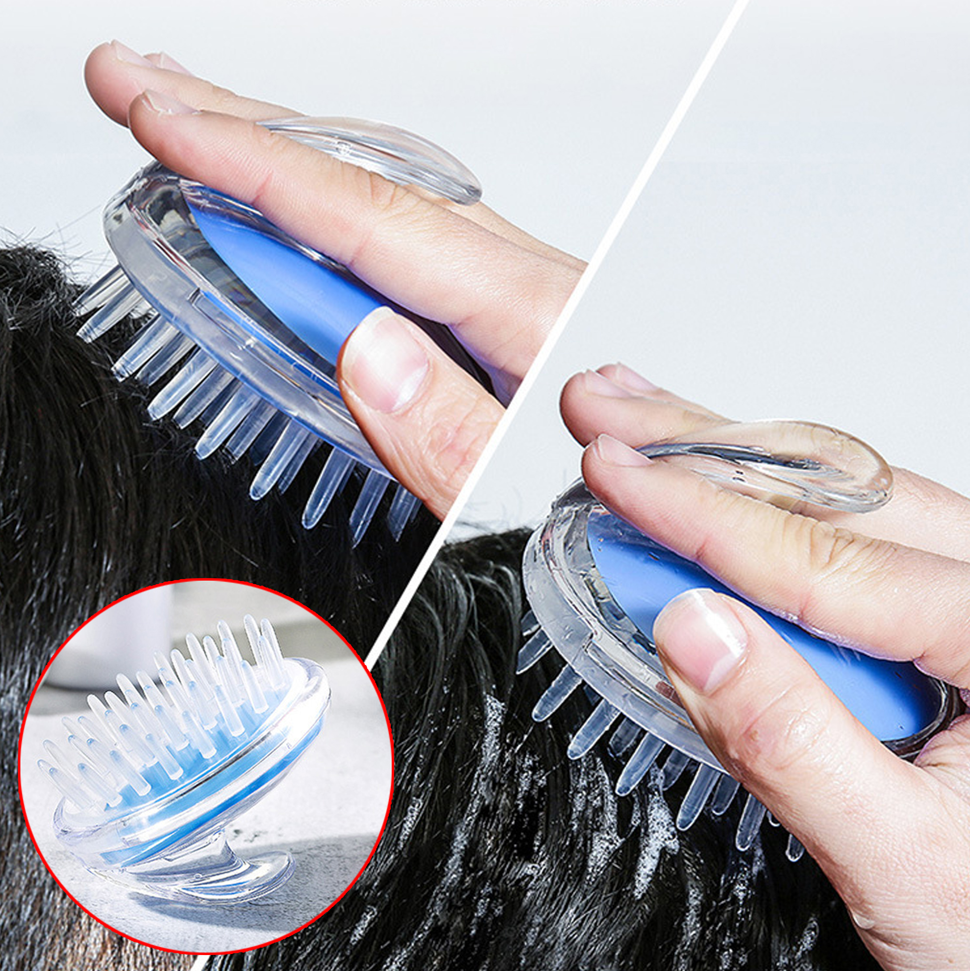 Ergonomic Silicone Scalp Shampoo Brush