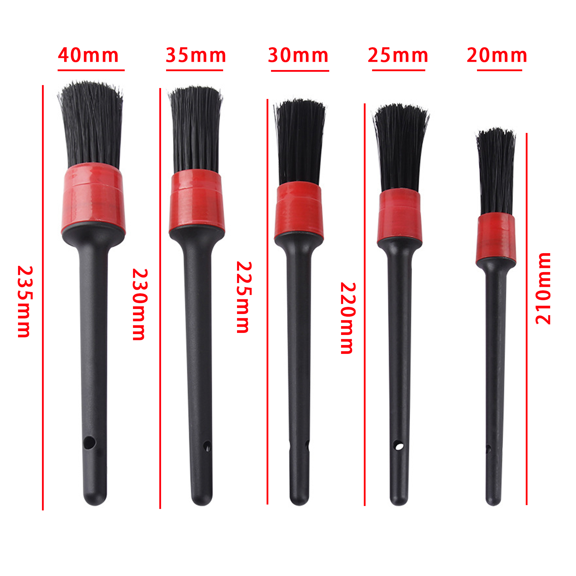 5 Piece Car Detailing Brush Set