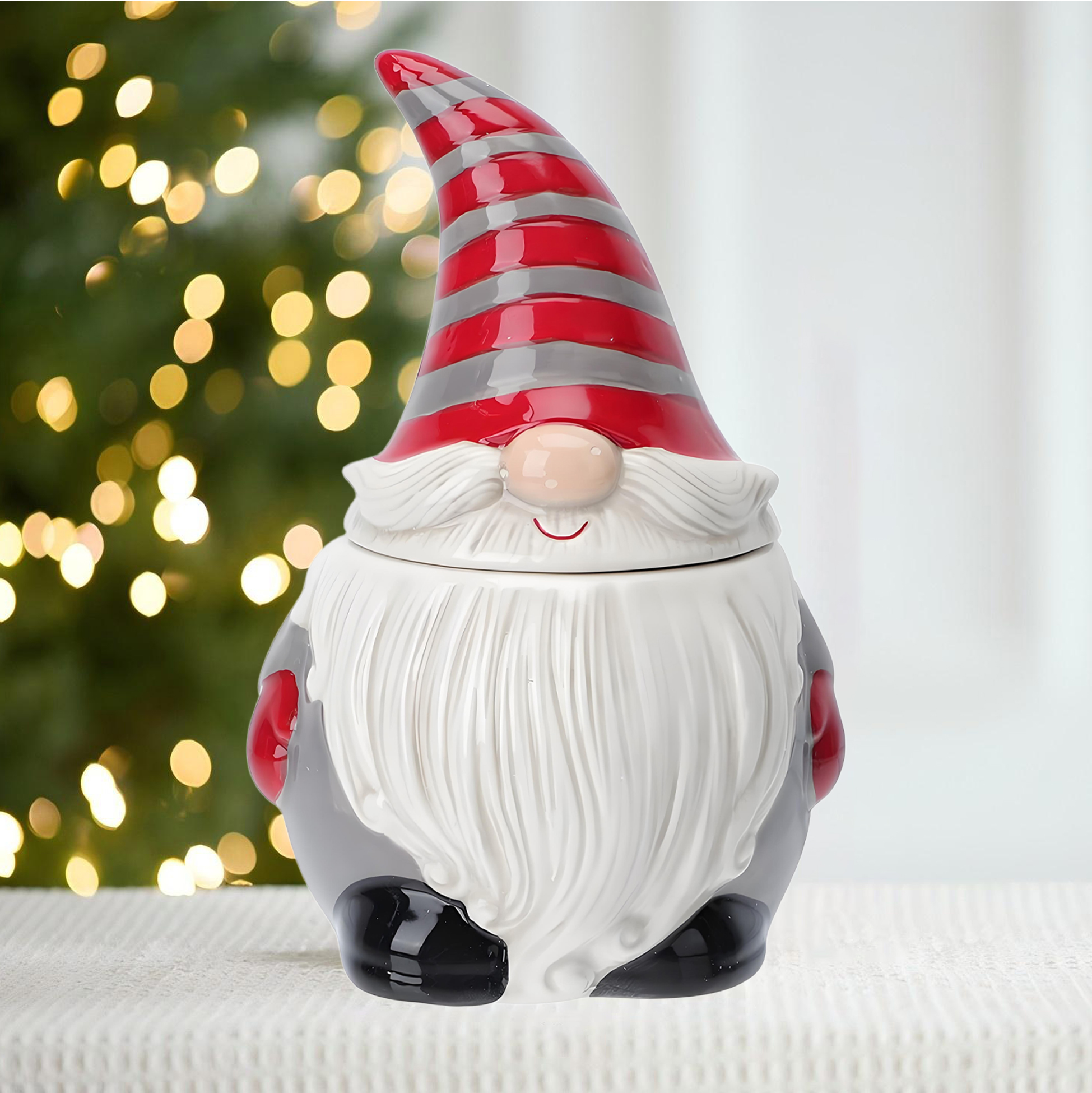 Christmas Themed Gnome Shaped Ceramic Kitchen Storage 