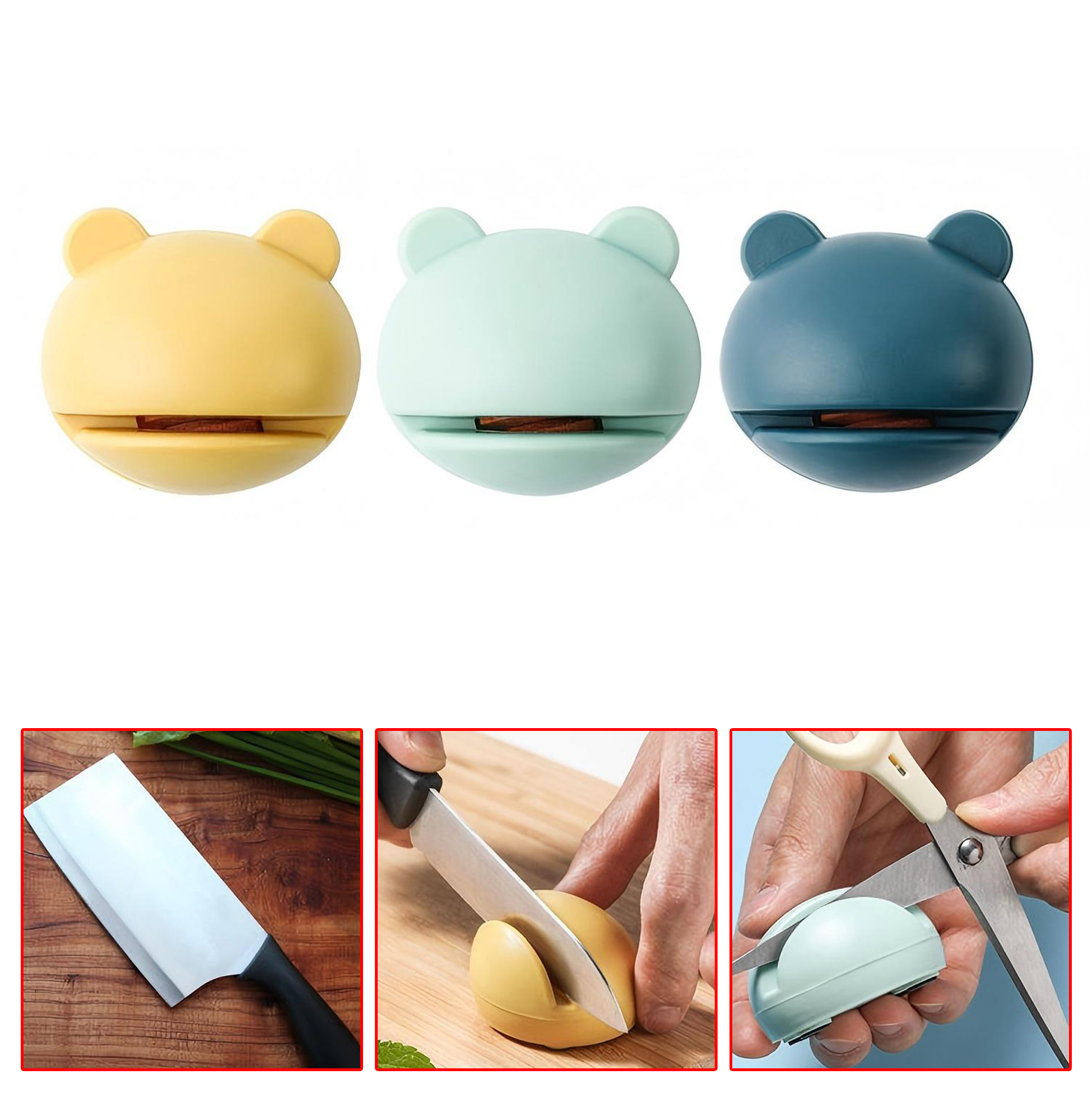 Cute Bear Shaped Kitchen Knife Sharpener 