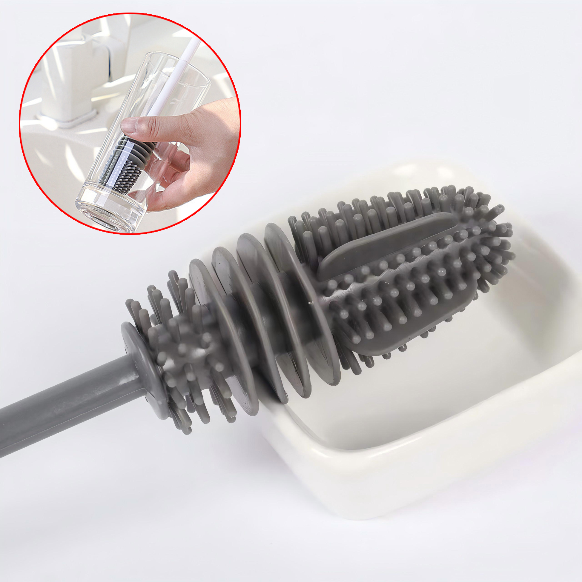 Flexible Silicone Bottle Cleaning Brush